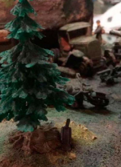 Installation view: Diorama of the Battle of Pigeonburg Installation view: Diorama of the Battle of Pigeonburg